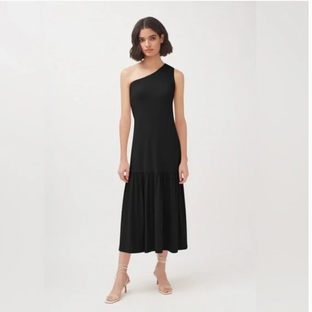 Cuyana One Shoulder Dress